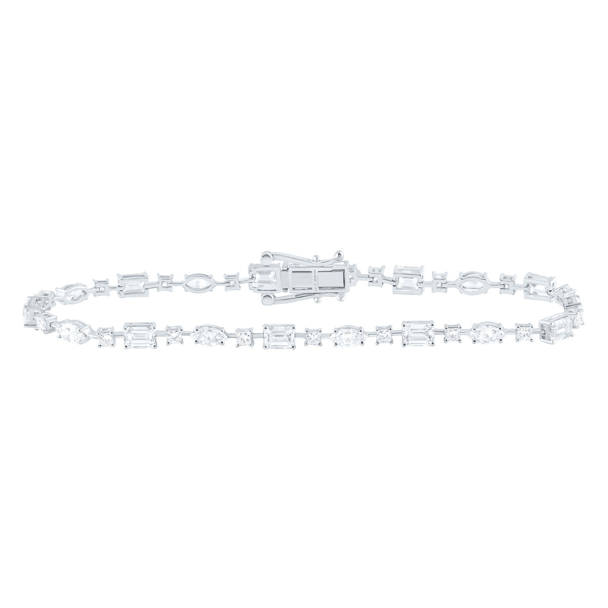 14K Yellow Or White Gold 5 Cttw Lab Grown Diamond Fashion Bracelet (7 Inch)