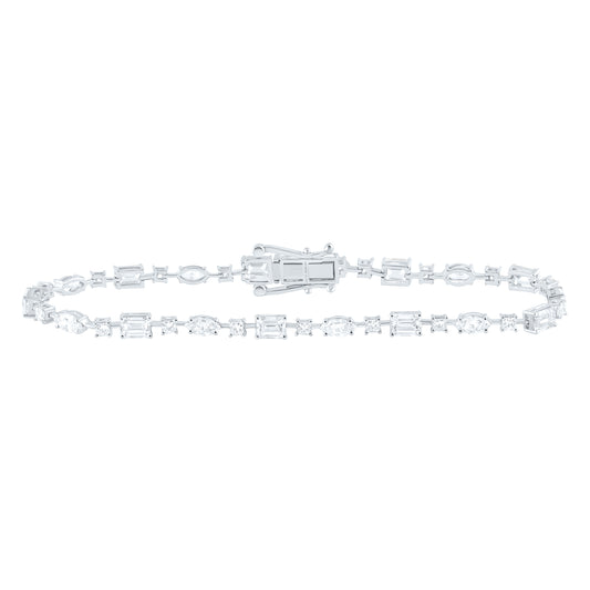 14K Yellow Or White Gold 5 Cttw Lab Grown Diamond Fashion Bracelet (7 Inch)