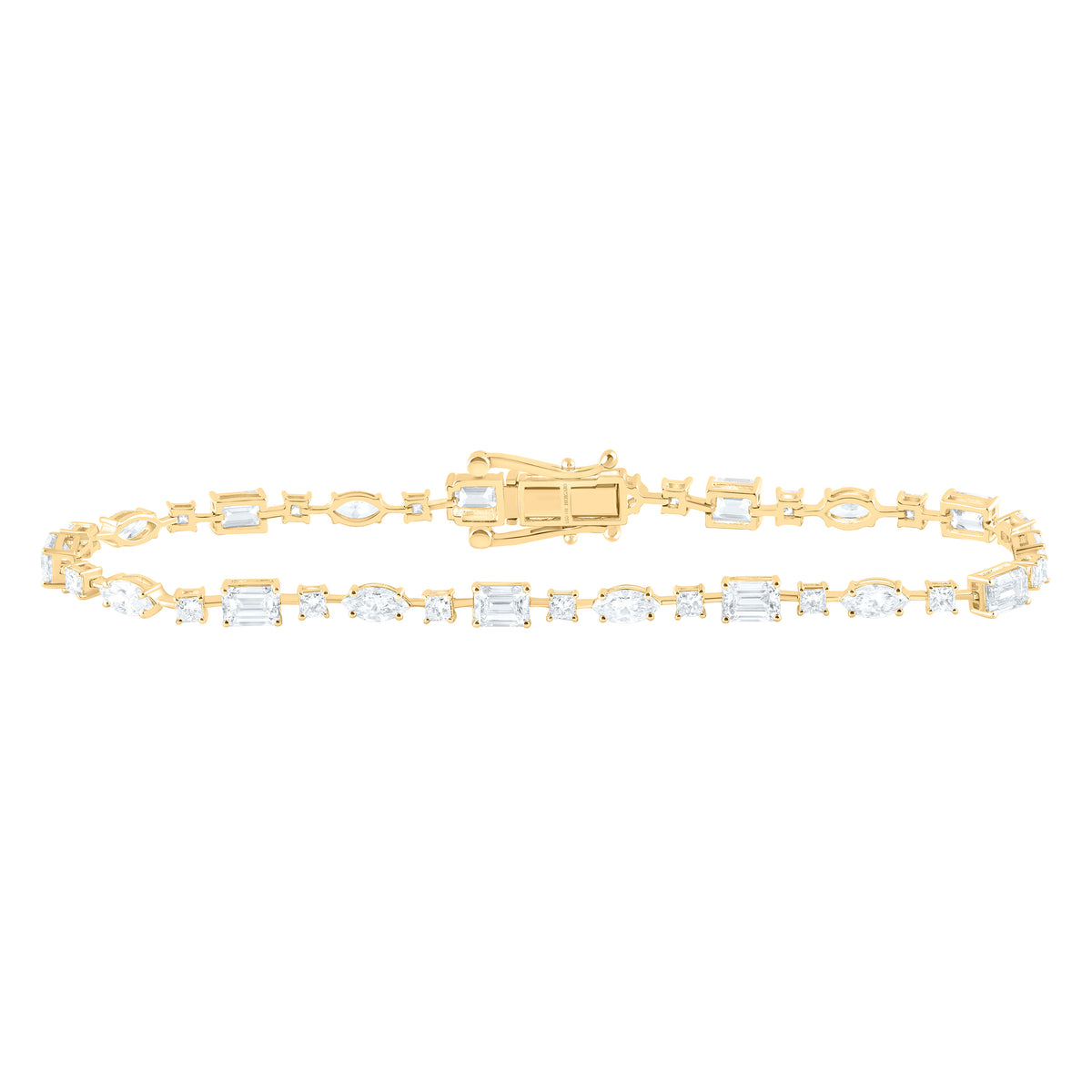14K Yellow Or White Gold 5 Cttw Lab Grown Diamond Fashion Bracelet (7 Inch)