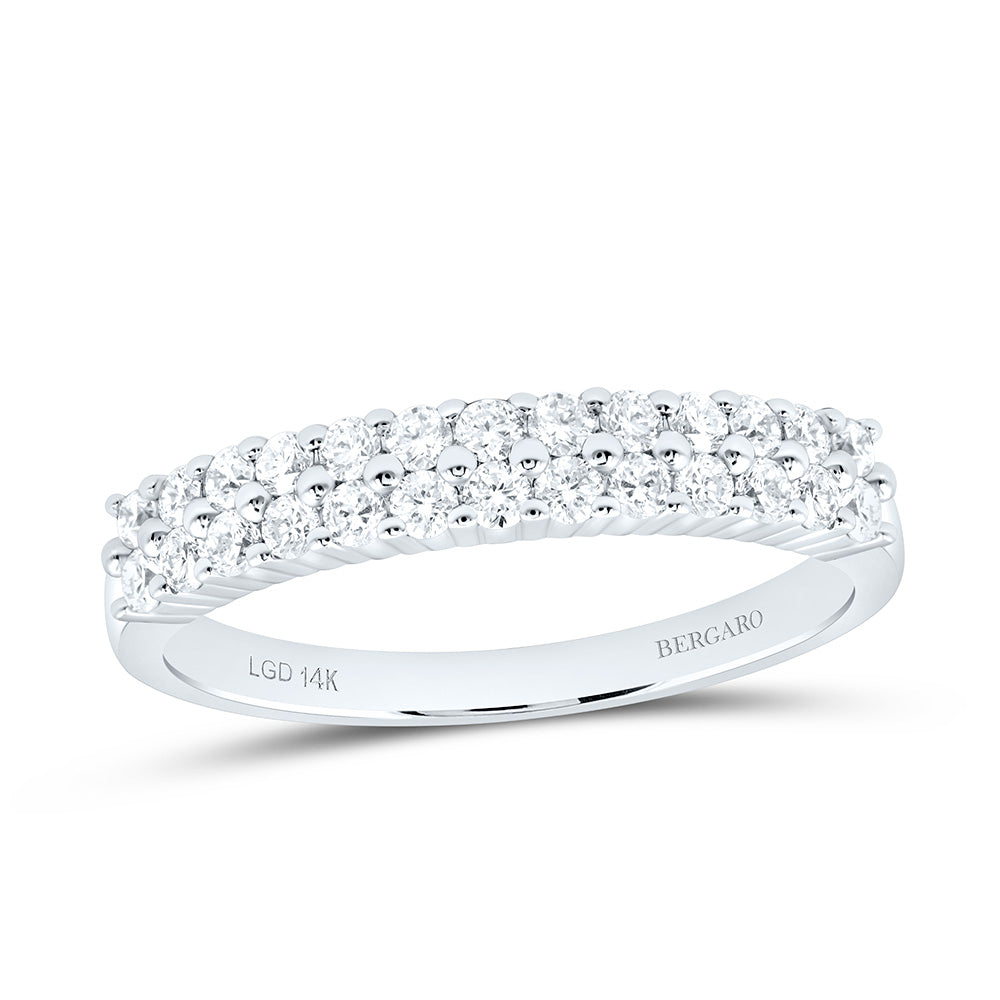 14K Yellow Or White Gold 1/2 Cttw Lab Grown Diamond Fashion Band