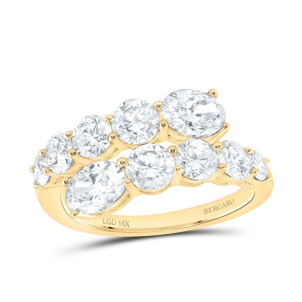 14K Yellow Or White Gold 2 3/4 Cttw Lab Grown Diamond Fashion Ring