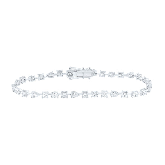 14K Yellow Or White Gold 4 3/4 Cttw Lab Grown Diamond Fashion Bracelet (7 Inch)