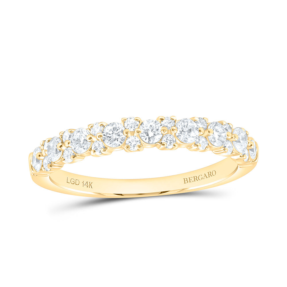 14K Yellow Or White Gold 5/8 Cttw Lab Grown Diamond Fashion Band