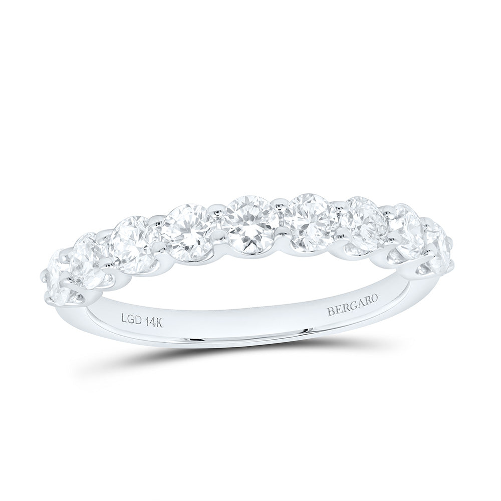 14K Yellow Or White Gold 1 Cttw Lab Grown Diamond Ladies Round Band