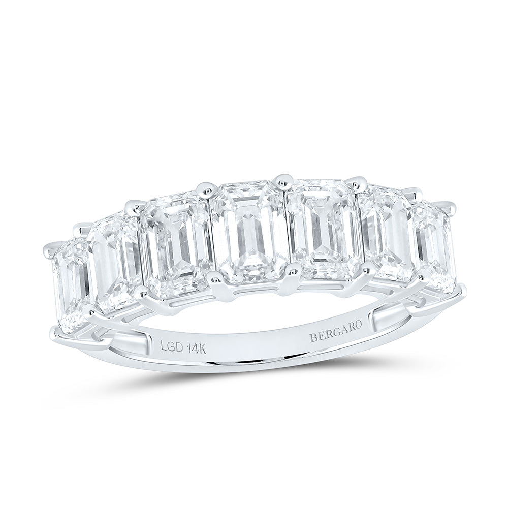 14K Yellow Or White Gold 3 Cttw Lab Grown Diamond Fashion Emerald Band