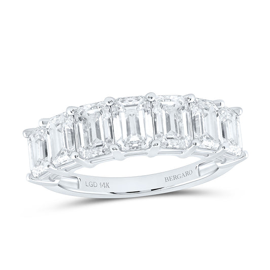 14K Yellow Or White Gold 3 Cttw Lab Grown Diamond Fashion Emerald Band