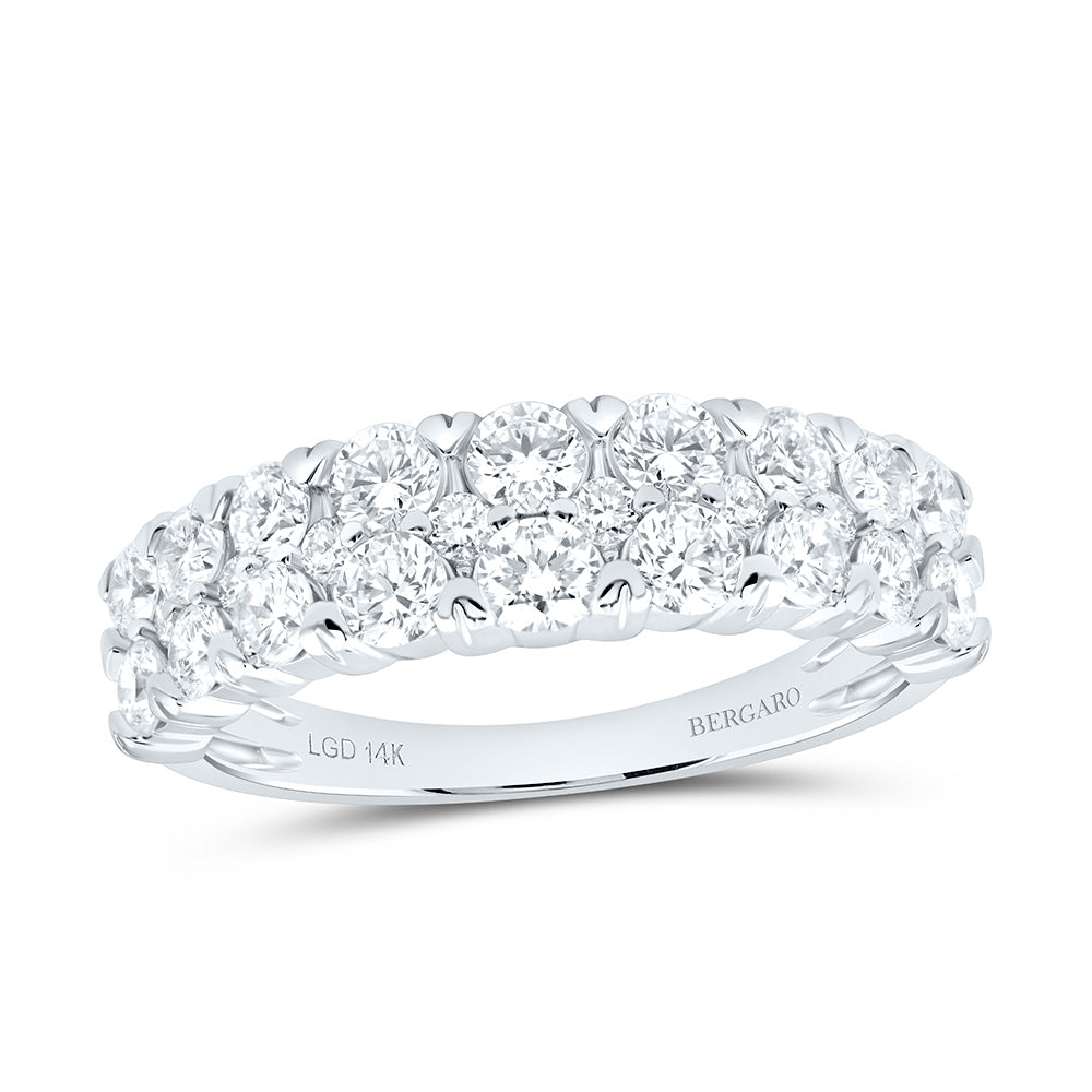 14K Yellow Or White Gold 1 1/2 Cttw Lab Grown Diamond Fashion Band