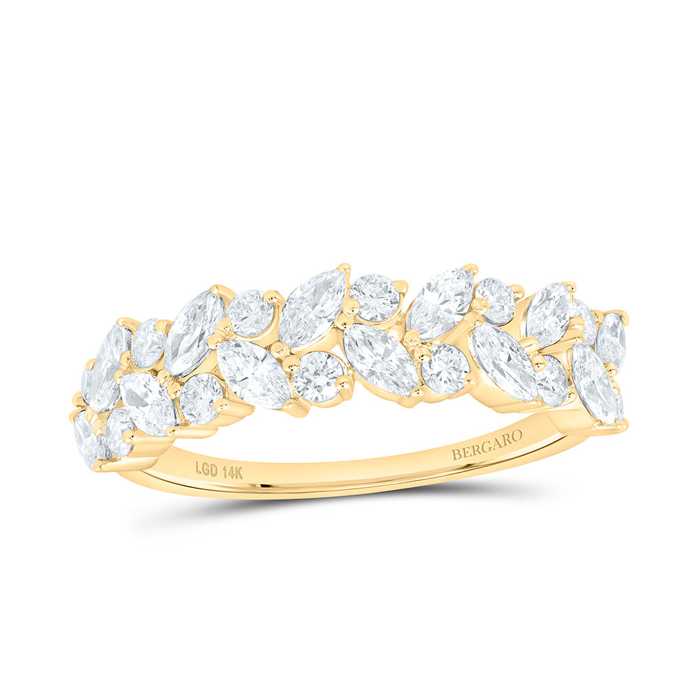 14K Yellow Or White Gold 1 Cttw Lab Grown Diamond Fashion Band