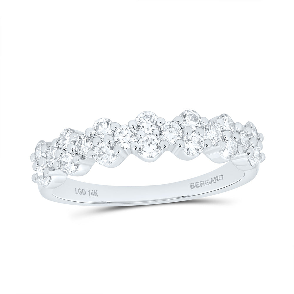 14K Yellow Or White Gold 3/4 Cttw Lab Grown Diamond Fashion Band