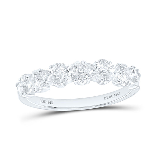 14K Yellow Or White Gold 3/4 Cttw Lab Grown Diamond Fashion Band