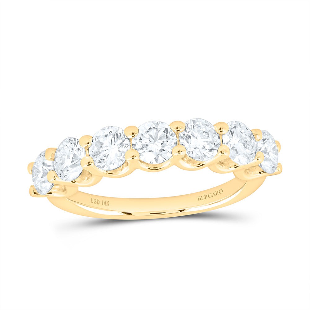14K Yellow Or White Gold 2 Cttw Lab Grown Diamond Ladies Band