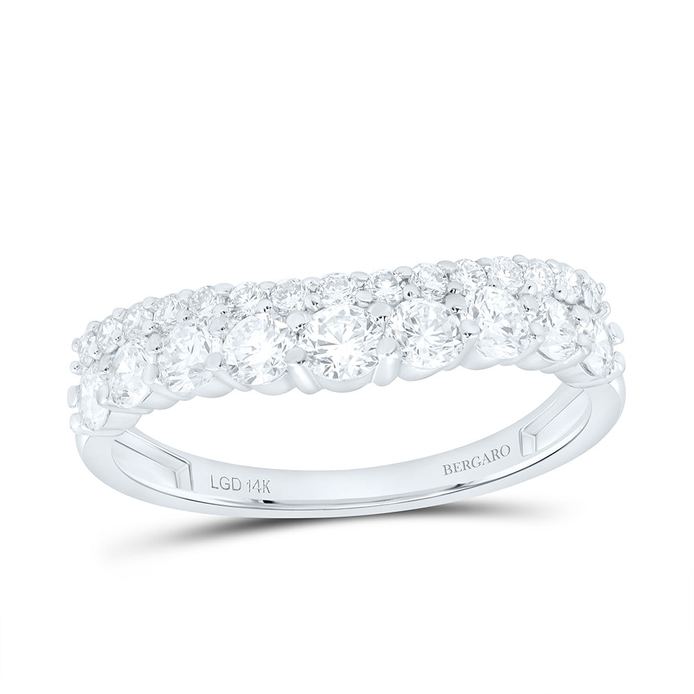 14K Yellow Or White Gold 1 Cttw Lab Grown Diamond Round Fashion Band