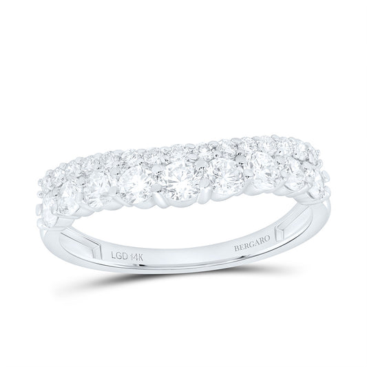 14K Yellow Or White Gold 1 Cttw Lab Grown Diamond Round Fashion Band