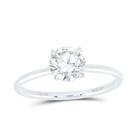 14K Yellow Or White Gold 1 Cttw Lab Grown Diamond Round Solitaire Ring