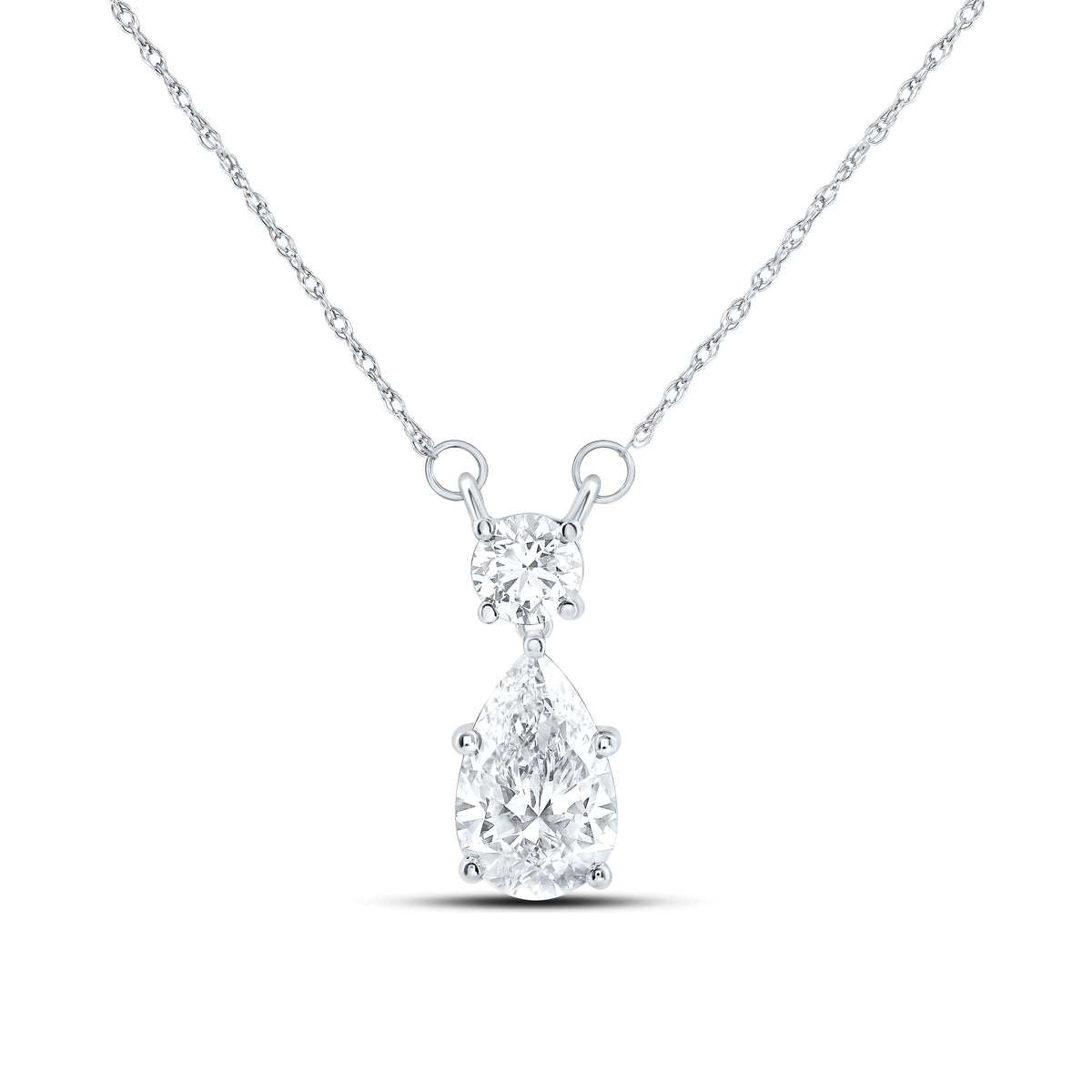 14K Yellow Or White Gold 2 5/8 Cttw Lab Grown Diamond Fashion Necklace (18 Inch)