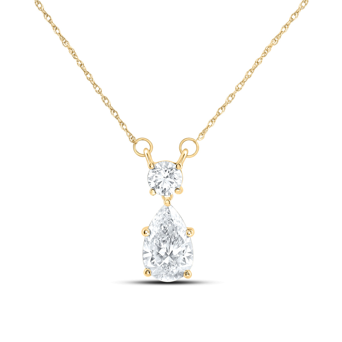 14K Yellow Or White Gold 2 5/8 Cttw Lab Grown Diamond Fashion Necklace (18 Inch)