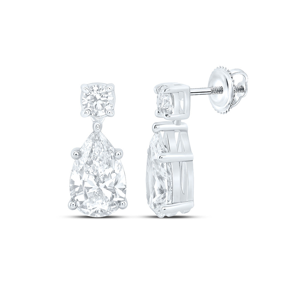 14K Yellow Or White Gold 3 1/2 Cttw Lab Grown Diamond Fashion Earring