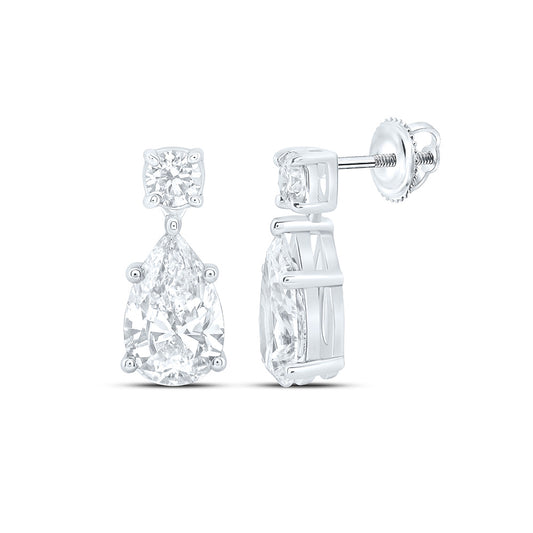 14K Yellow Or White Gold 3 1/2 Cttw Lab Grown Diamond Fashion Earring