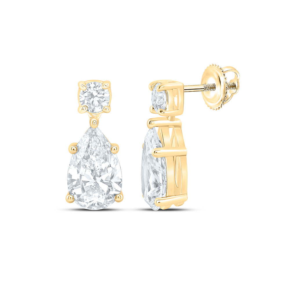 14K Yellow Or White Gold 3 1/2 Cttw Lab Grown Diamond Fashion Earring