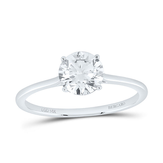 14K Yellow Or White Gold 1 Cttw Lab Grown Diamond Round Solitaire Ring