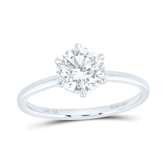 14K Yellow Or White Gold 1 1/2 Cttw Lab Grown Diamond Round Solitaire Ring