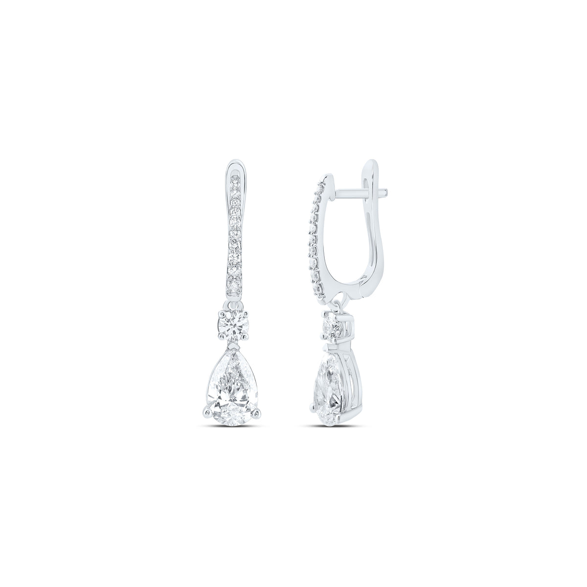 14K Yellow Or White Gold 5 Cttw Lab Grown Diamond Fashion Pear Dangling Earring