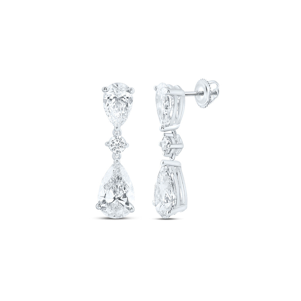 14K Yellow Or White Gold 6 1/2 Cttw Lab Grown Diamond Fashion Dangling Earring