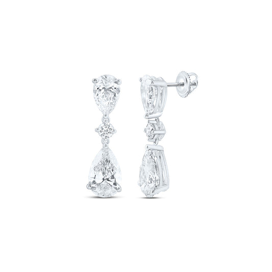 14K Yellow Or White Gold 6 1/2 Cttw Lab Grown Diamond Fashion Dangling Earring