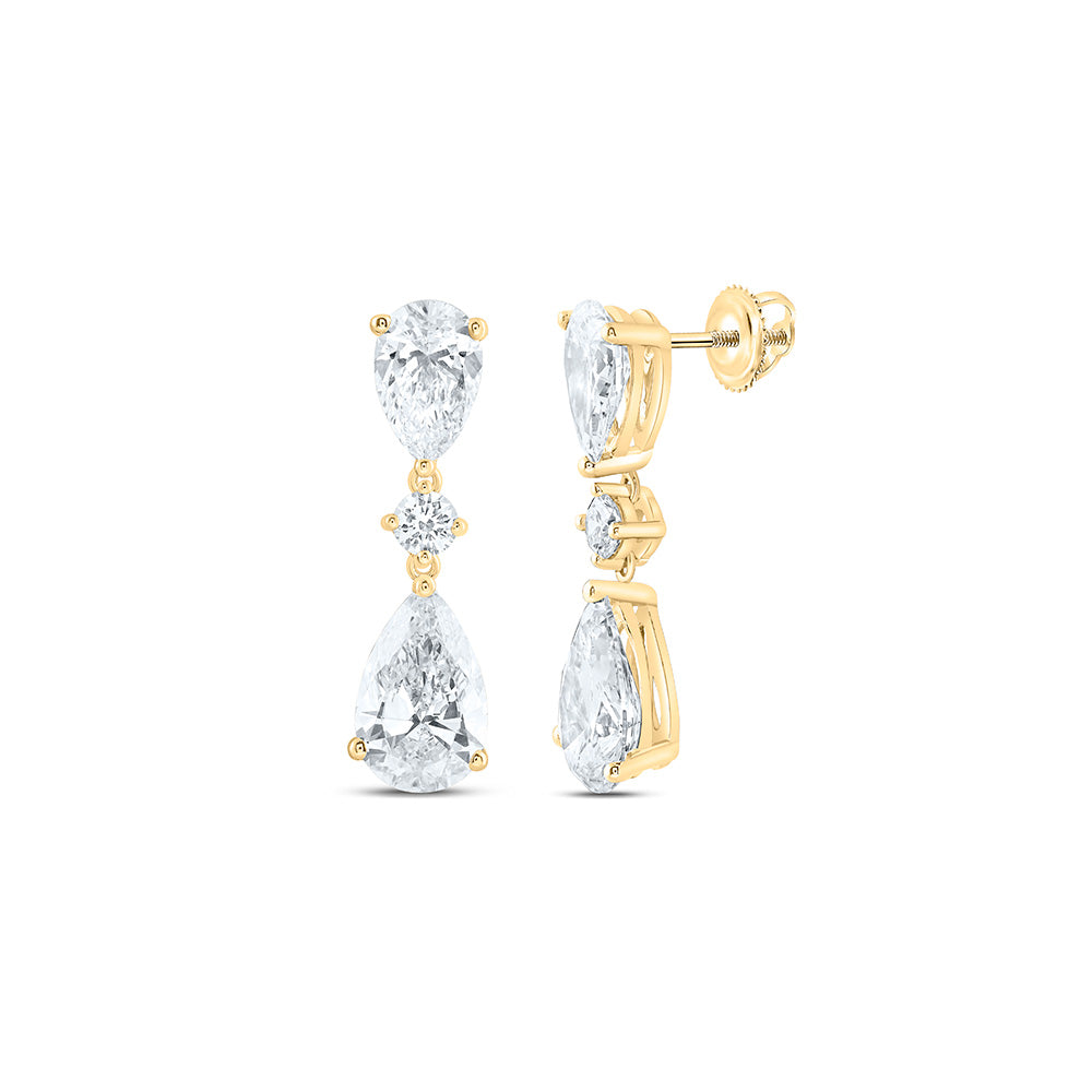 14K Yellow Or White Gold 6 1/2 Cttw Lab Grown Diamond Fashion Dangling Earring