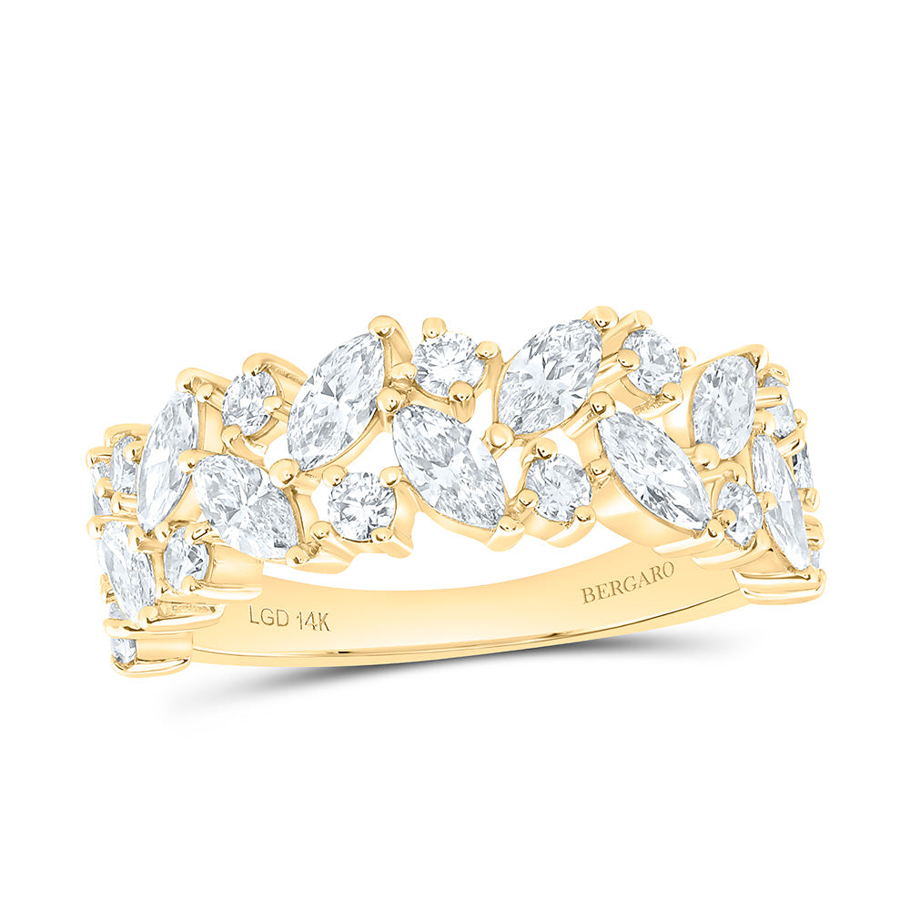 14K Yellow Or White Gold 1 5/8 Cttw Lab Grown Diamond Fashion Band