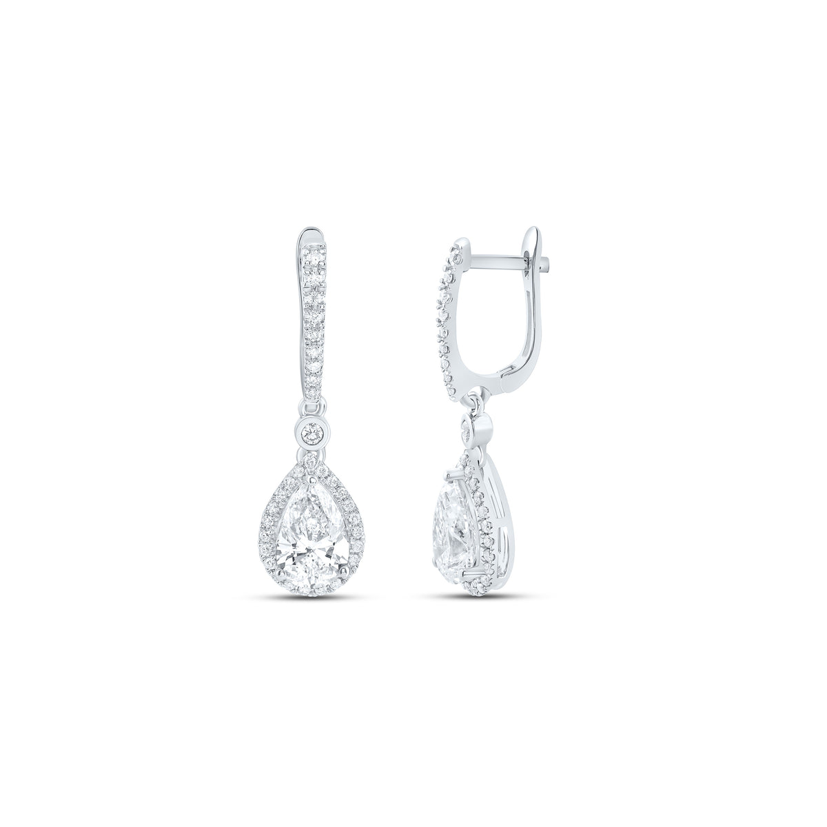 14K Yellow Or White Gold 3 5/8 Cttw Lab Grown Diamond Fashion Pear Dangling Earring