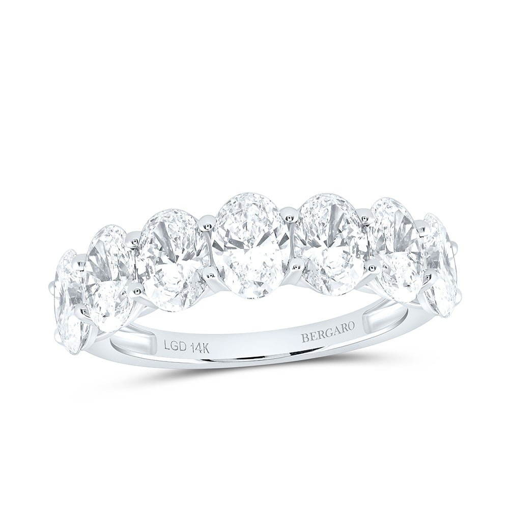 14K Yellow Or White Gold 3 5/8 Cttw Lab Grown Diamond Fashion Oval Band