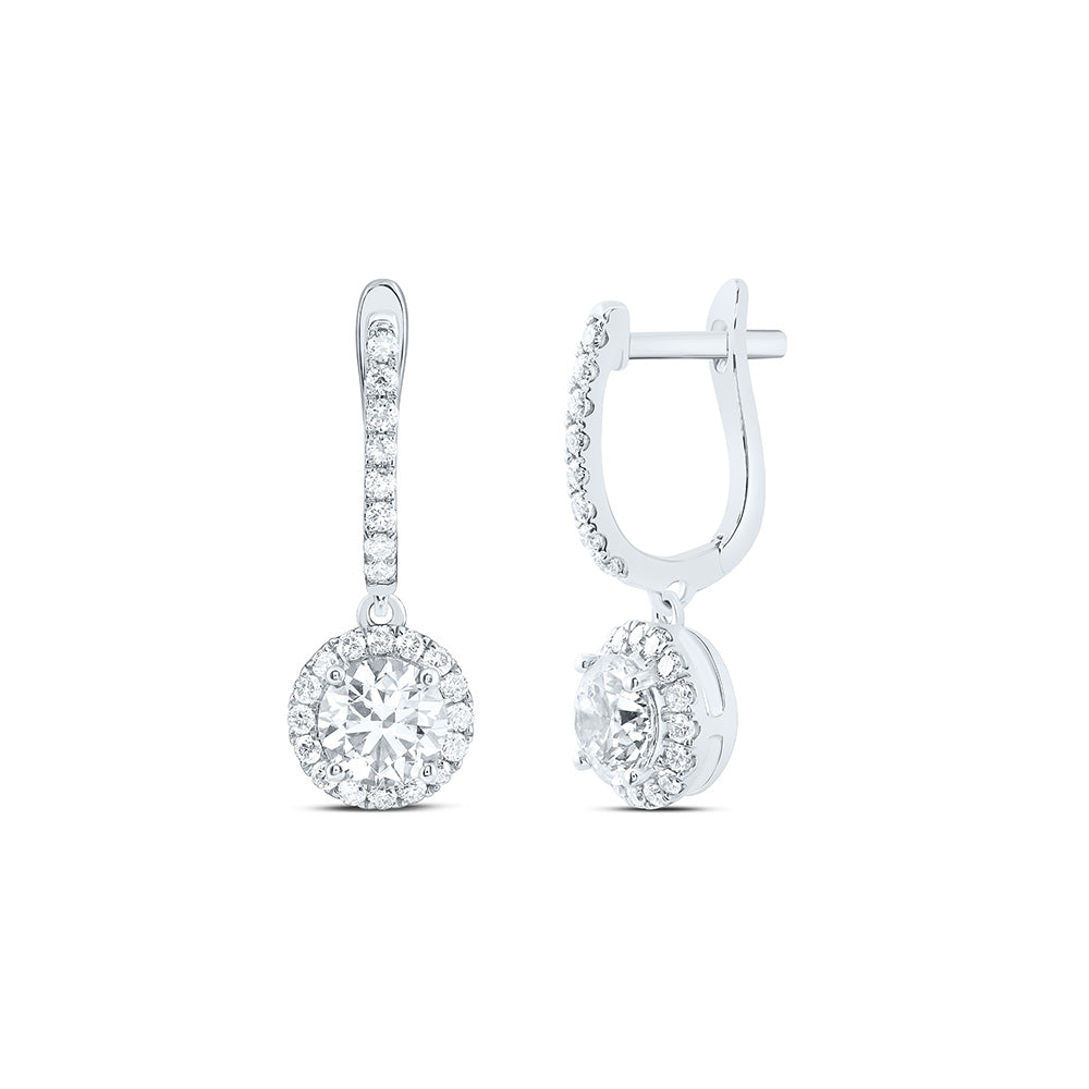 14K Yellow Or White Gold 2 5/8 Cttw Lab Grown Diamond Fashion Round Dangling Earring