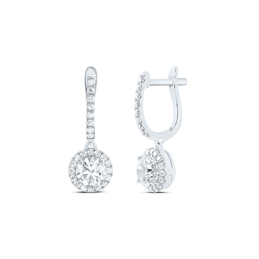 14K Yellow Or White Gold 2 5/8 Cttw Lab Grown Diamond Fashion Round Dangling Earring
