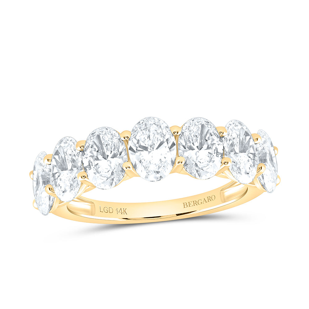 14K Yellow Or White Gold 3 5/8 Cttw Lab Grown Diamond Fashion Oval Band