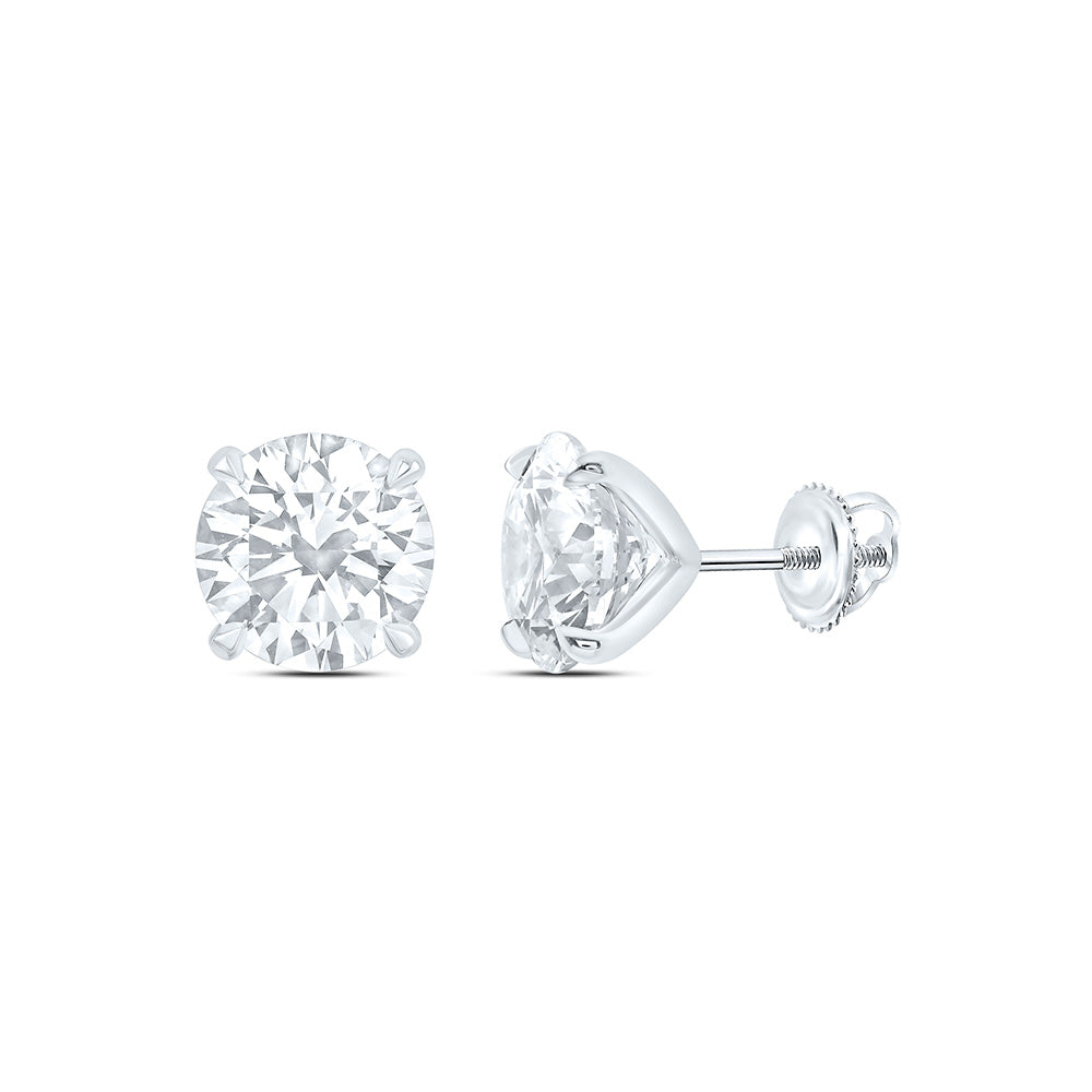 14K Yellow Or White Gold 4 Cttw Lab Grown Diamond Fashion Round Earring