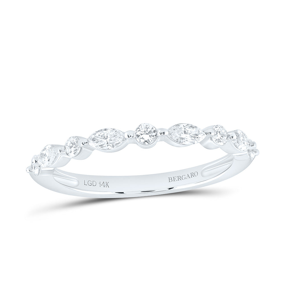 14K Yellow Or White Gold 3/8 Cttw Lab Grown Diamond Fashion Band