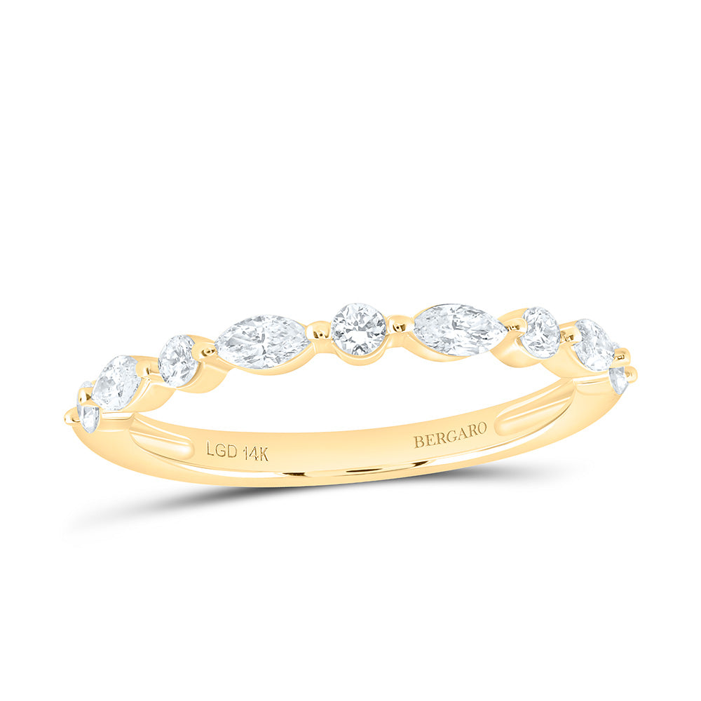 14K Yellow Or White Gold 3/8 Cttw Lab Grown Diamond Fashion Band