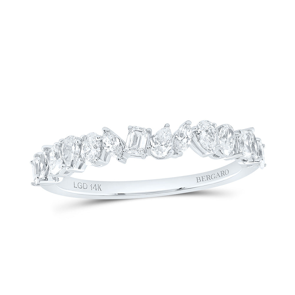 14K Yellow Or White Gold 5/8 Cttw Lab Grown Diamond Fashion Band