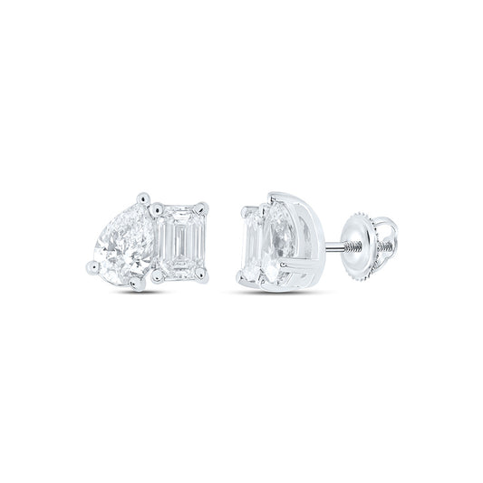 14K Yellow Or White Gold 2 Cttw Lab Grown Diamond Fashion Earring