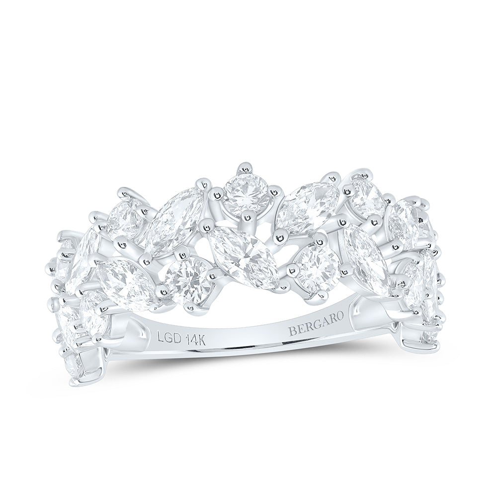 14K Yellow Or White Gold 2 Cttw Lab Grown Diamond Fashion Band