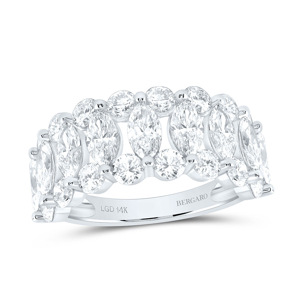 14K Yellow Or White Gold 3 7/8 Cttw Lab Grown Diamond Fashion Band