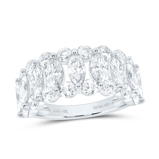 14K Yellow Or White Gold 3 7/8 Cttw Lab Grown Diamond Fashion Band