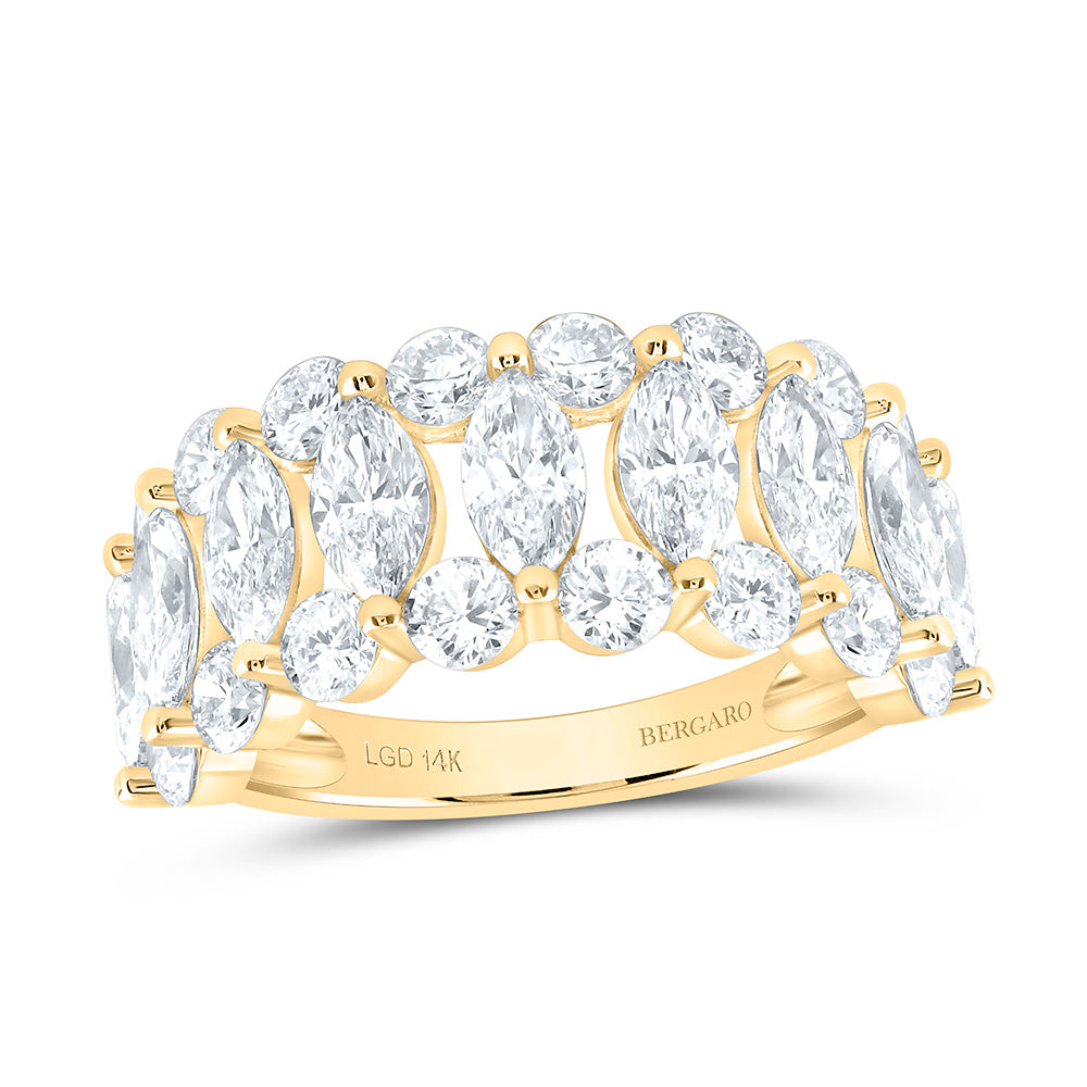 14K Yellow Or White Gold 3 7/8 Cttw Lab Grown Diamond Fashion Band
