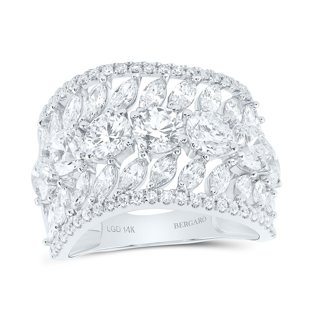 14K Yellow Or White Gold 4 1/3 Cttw Lab Grown Diamond Fashion Ring