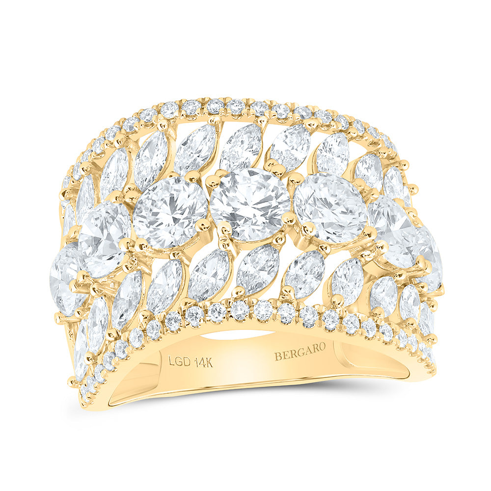 14K Yellow Or White Gold 4 1/3 Cttw Lab Grown Diamond Fashion Ring
