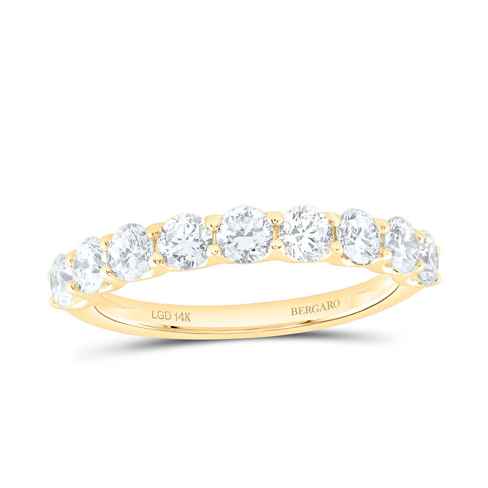 14K Yellow Or White Gold 1 1/5 Cttw Lab Grown Diamond Ladies Band