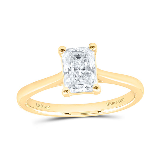 14K Yellow Or White Gold 1 Cttw Lab Grown Diamond Radiant Solitaire Ring