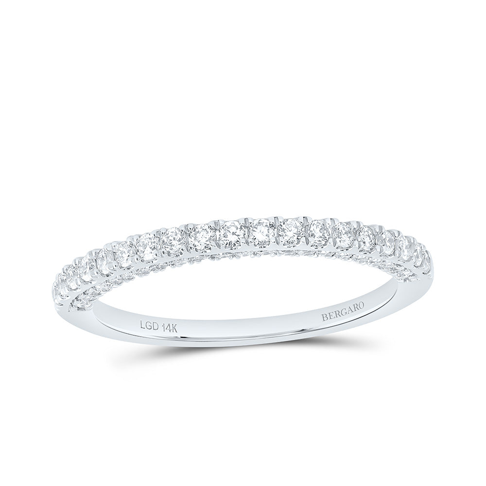 14K Yellow Or White Gold 1/2 Cttw Lab Grown Diamond Fashion Band