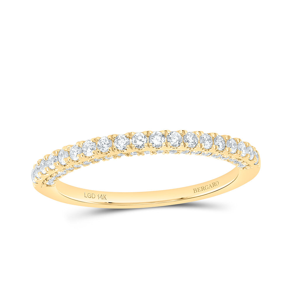 14K Yellow Or White Gold 1/2 Cttw Lab Grown Diamond Fashion Band